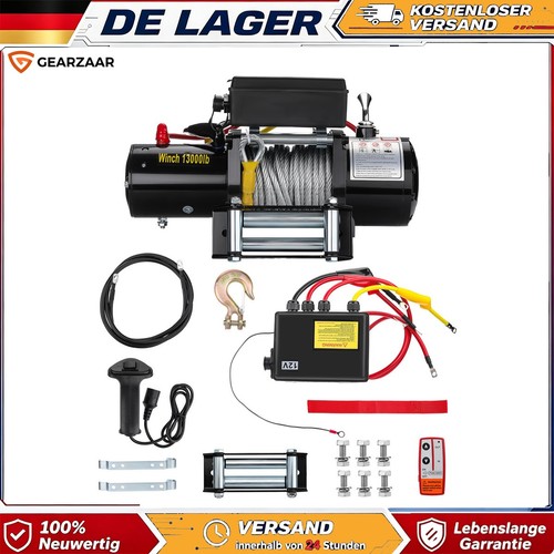 Seilwinde 12v elektrisch mit - 12v,